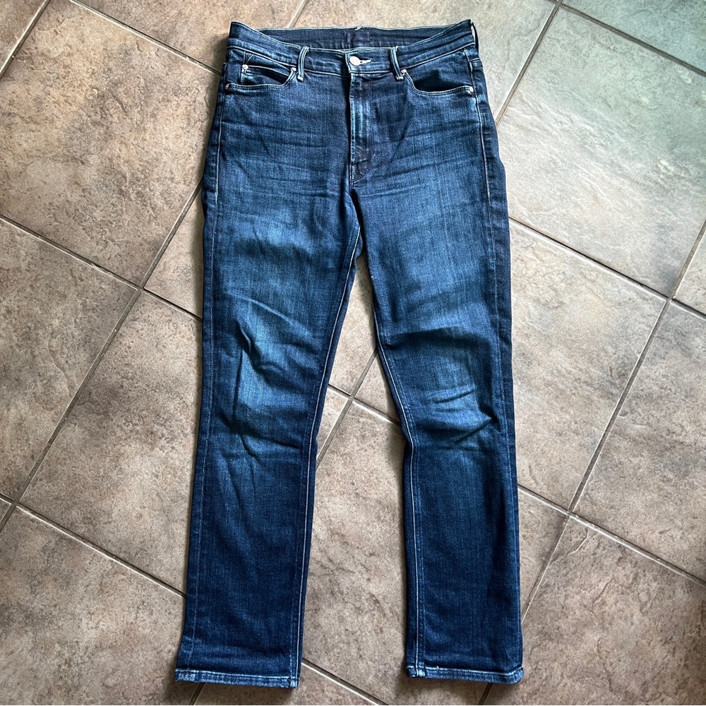 Mother Midrise Dazzler Ankle Blue Jeans
